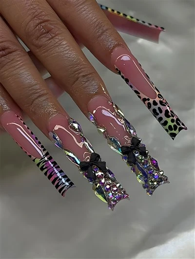Cloud Long Coffin Nails